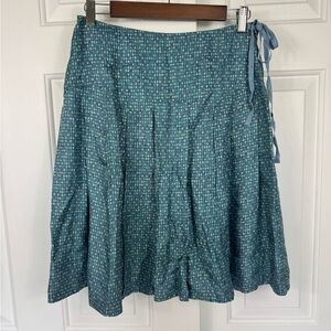 Marc Jacobs 100% Silk‎ Blue Skirt With Geometric Designs Size 4
